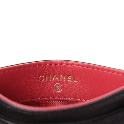 Chanel Shiny Goatskin Quilted Chanel 19 Card Holder Black 5 of 8