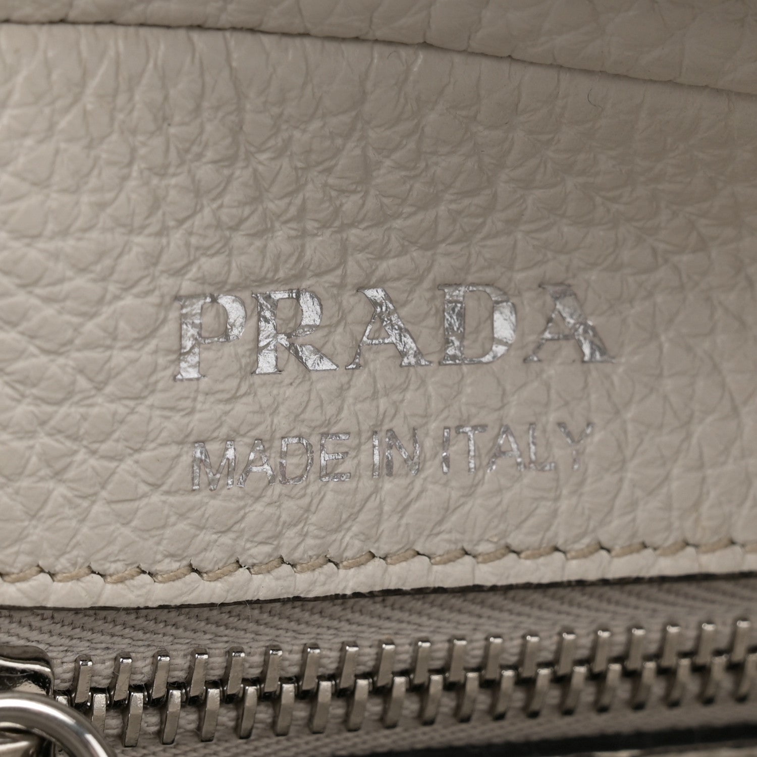 Prada Vitello Daino Crossbody White 6 of 11