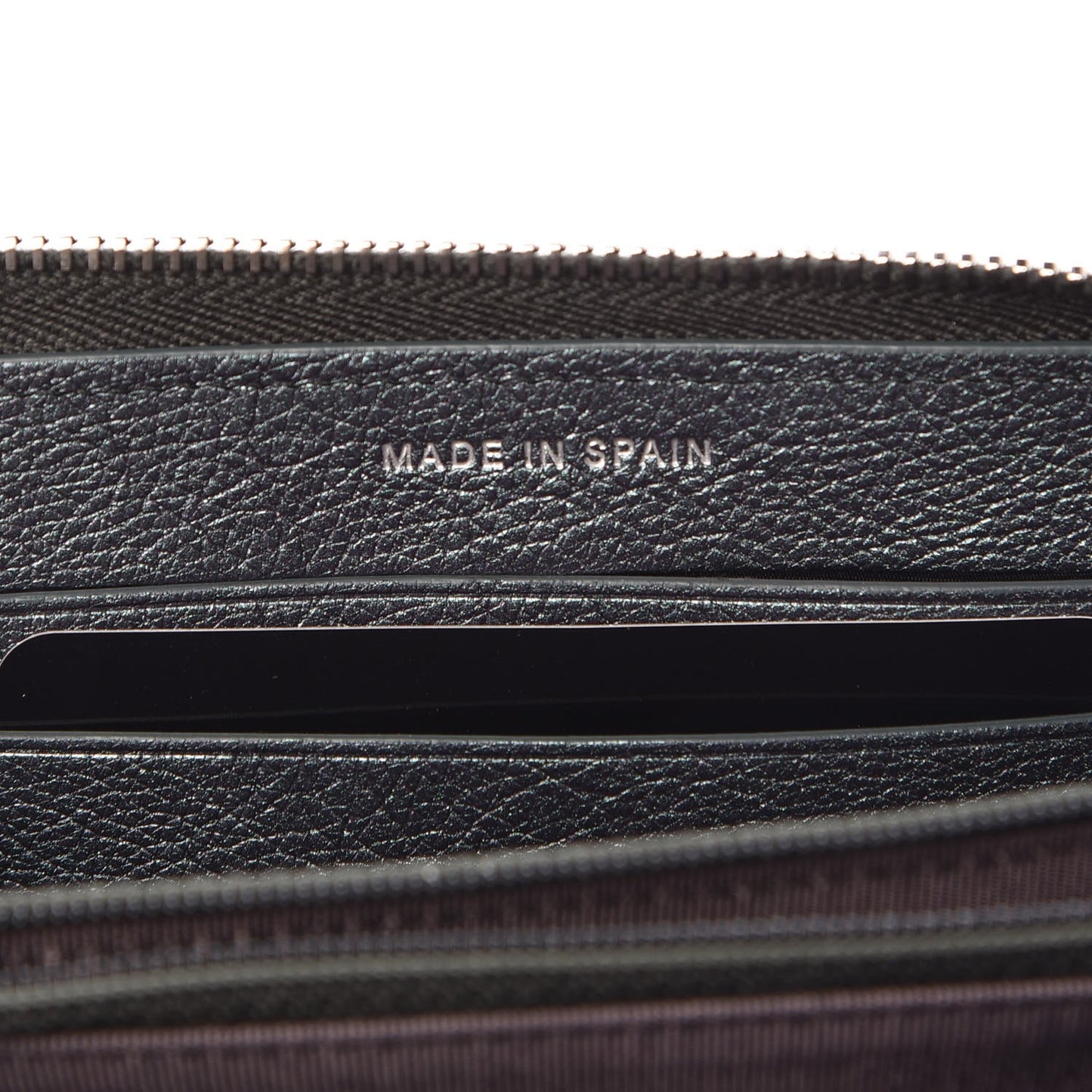 Iridescent Goatskin Quilted Small Zip Around Wallet Purple