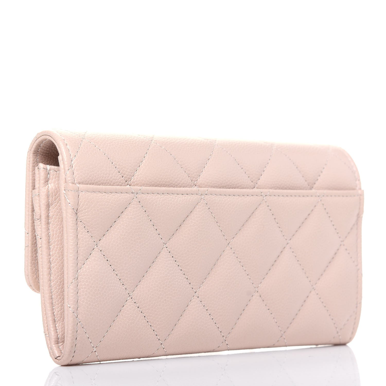 Chanel Caviar Quilted Pearl Coco Candy Wallet Light Pink 3 of 12