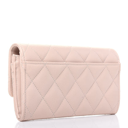 Chanel Caviar Quilted Pearl Coco Candy Wallet Light Pink 3 of 12