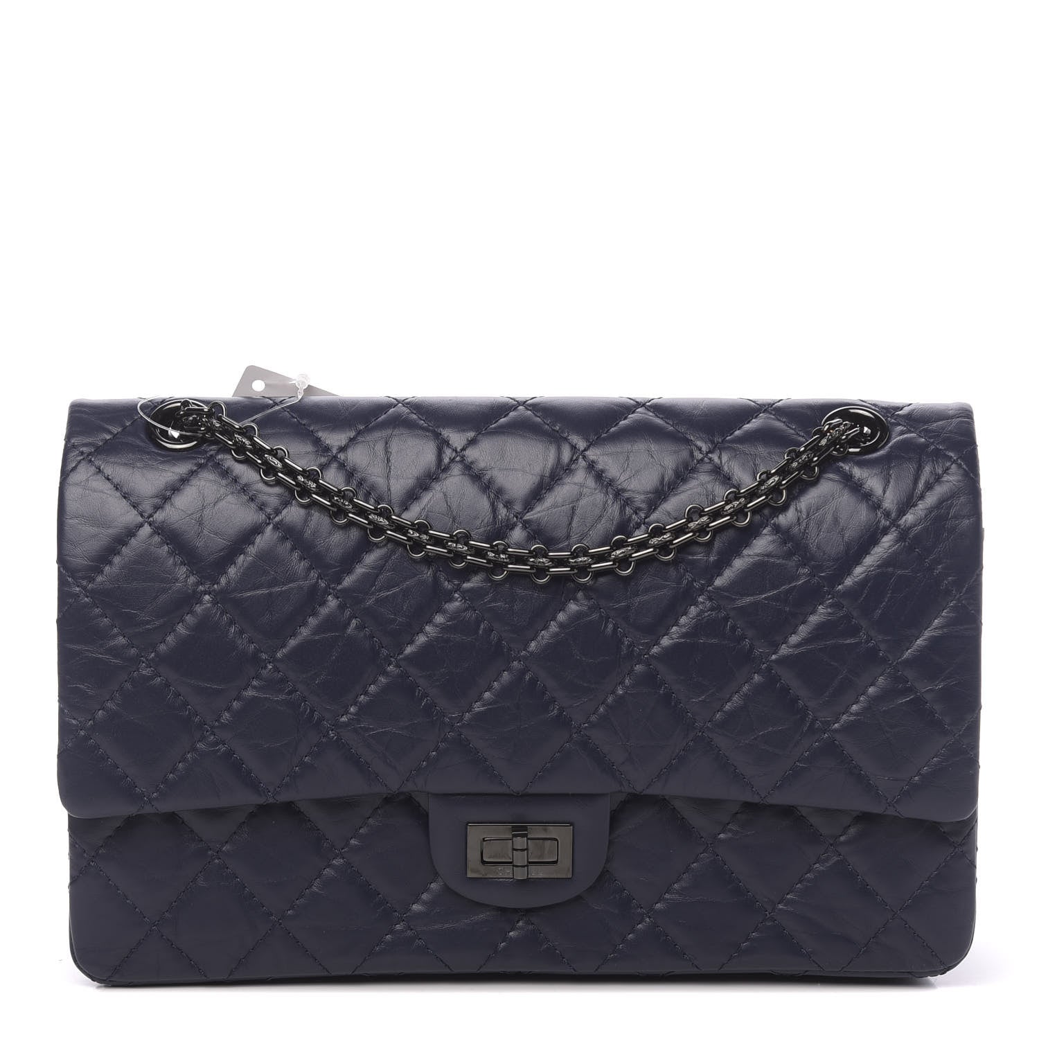 Chanel Aged Calfskin Quilted 2.55 Reissue 226 Flap Navy Blue 1 of 11