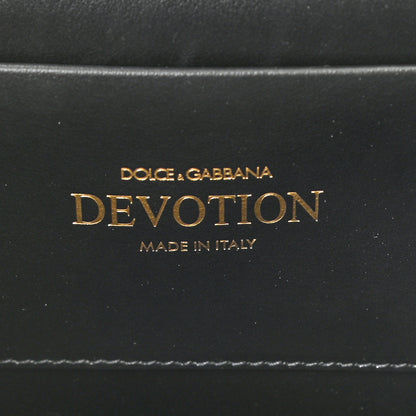 Dolce & Gabbana Smooth Calfskin Small Devotion Envelope Top Handle Bag Black 6 of 7