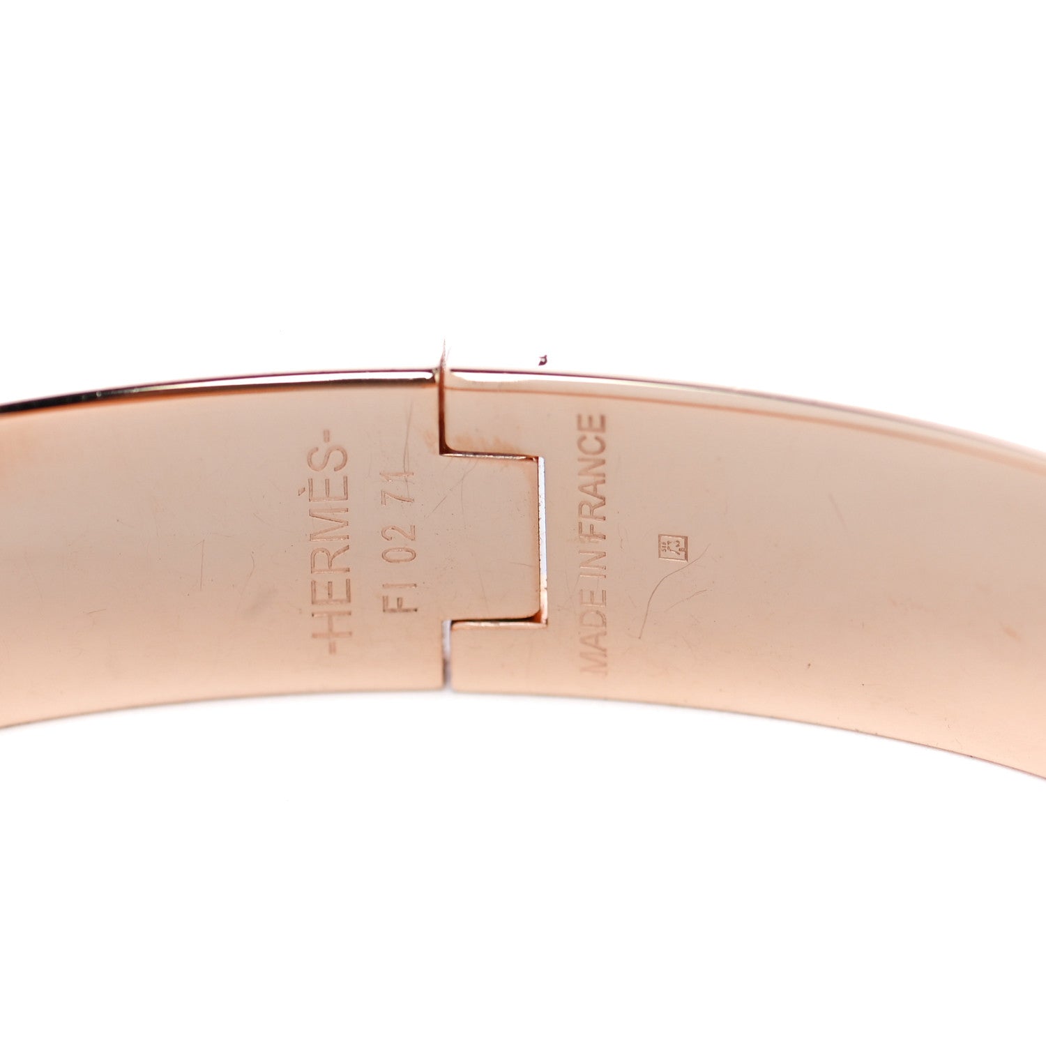 Hermes Enamel Narrow Print Guepards Clic Clac H Bracelet PM Sable 4 of 5