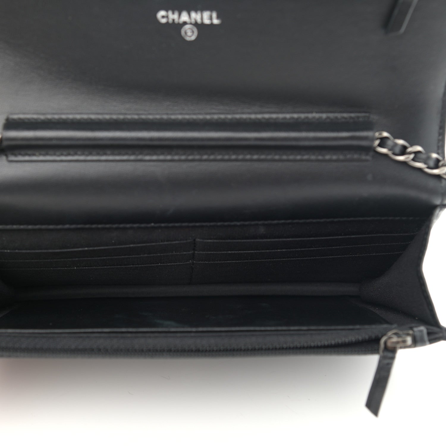 Chanel Lambskin Quilted Boy Wallet On Chain WOC Black 4 of 11