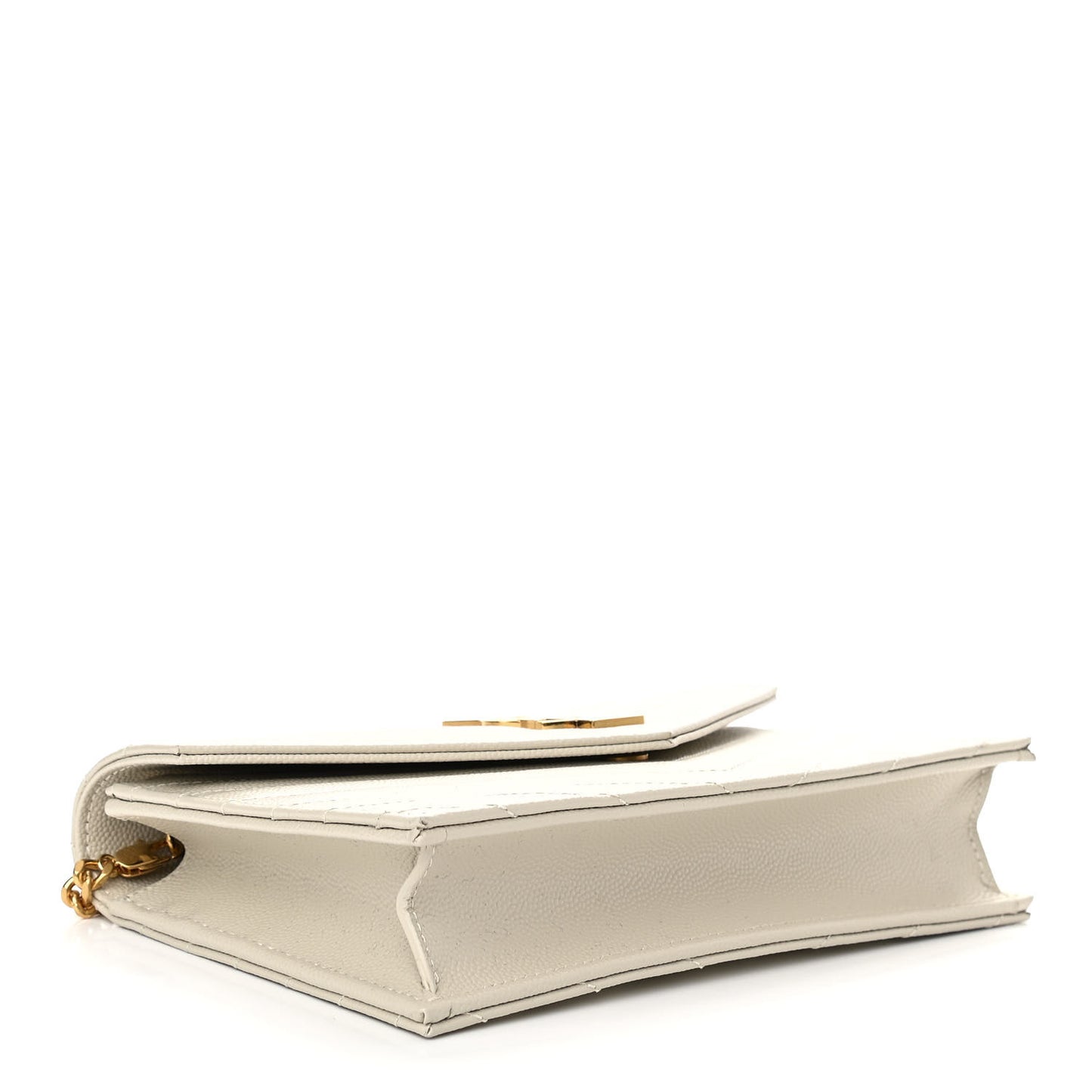 Grain De Poudre Matelasse Chevron Cassandre Envelope Chain Wallet Nude Powder