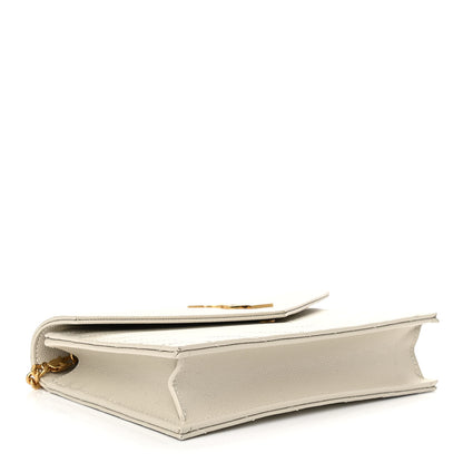 Saint Laurent Grain De Poudre Matelasse Chevron Cassandre Envelope Chain Wallet Nude Powder 3 of 10