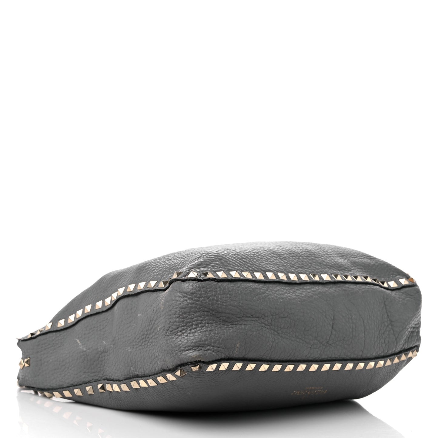 Pebbled Calfskin Small Rockstud Flip-Lock Messenger Bag Pebble