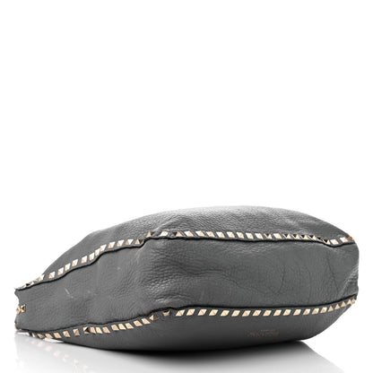 Valentino Garavani Pebbled Calfskin Small Rockstud Flip-Lock Messenger Bag Pebble 4 of 17