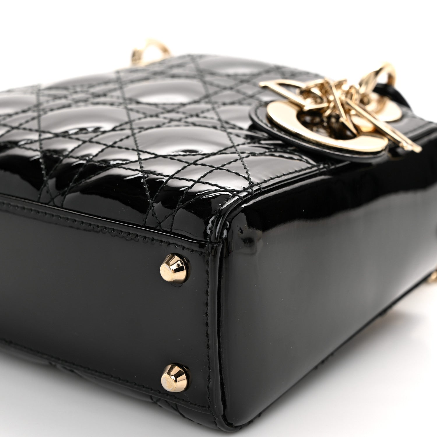 Christian Dior Patent Cannage Mini Lady Dior Black 9 of 9