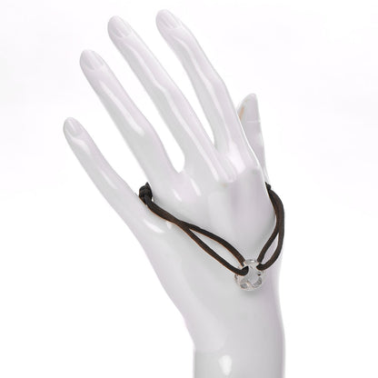 Louis Vuitton 18K White Gold Empreinte Cord Bracelet Brown 2 of 6