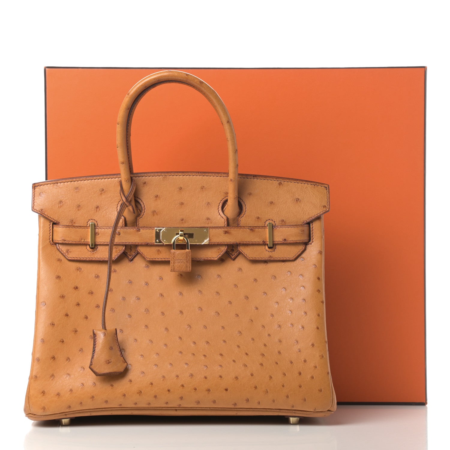 Hermes Ostrich Birkin 30 Gold 15 of 15