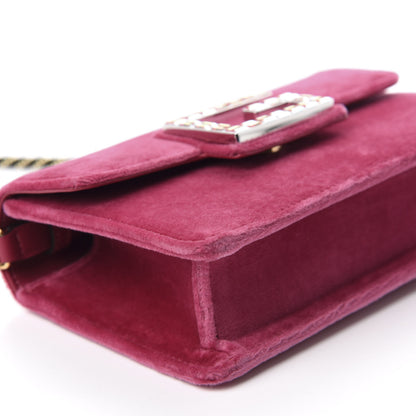 Gucci Velvet Crystal Square G Shoulder Bag Light Raspberry Rose 6 of 10