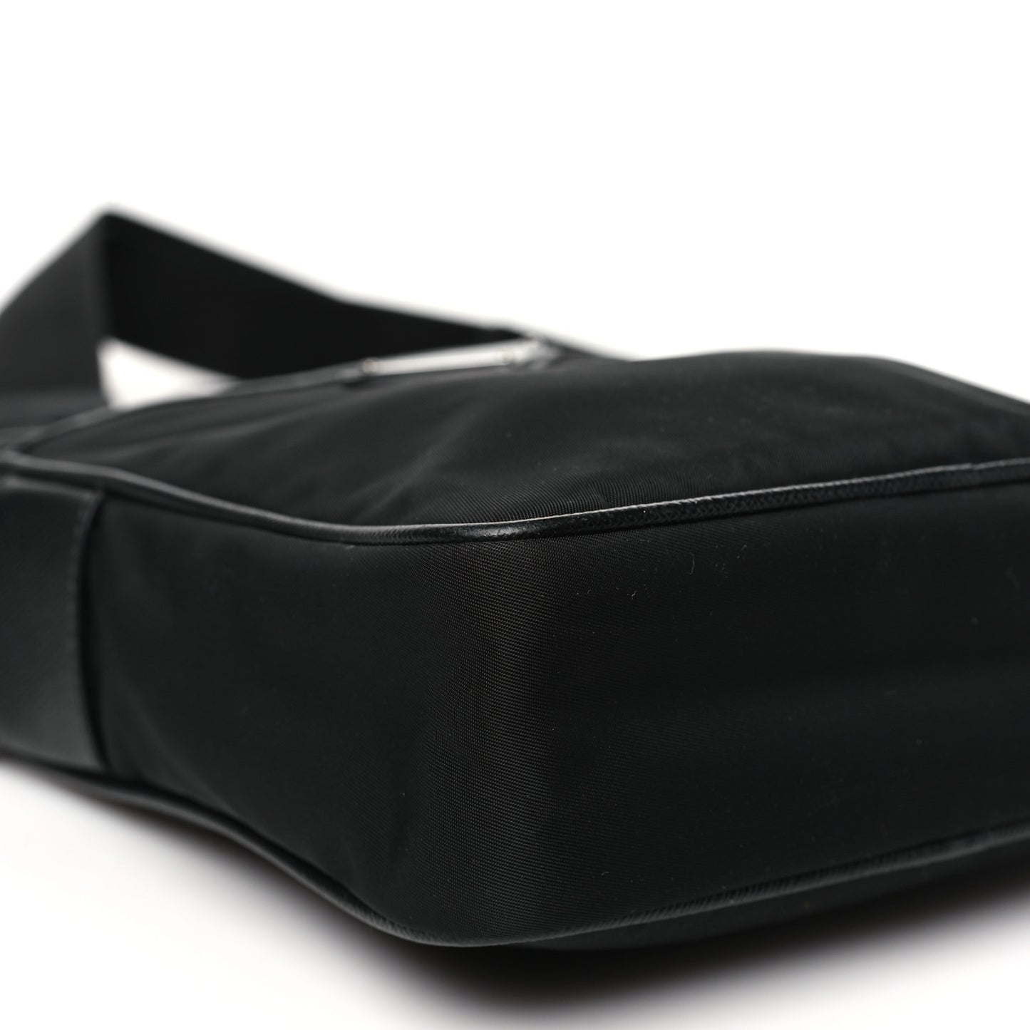 Tessuto Nylon Saffiano Pocket Messenger Shoulder Bag Black