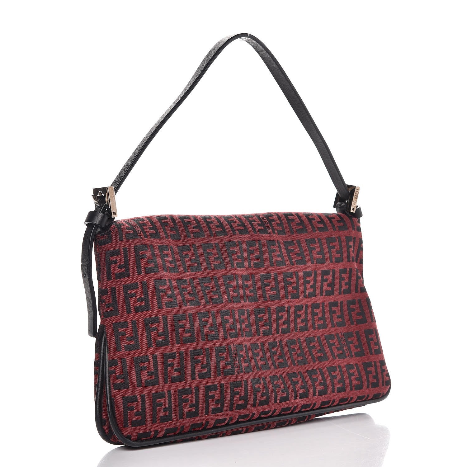 Fendi Zucchino Baguette Red Black 3 of 7