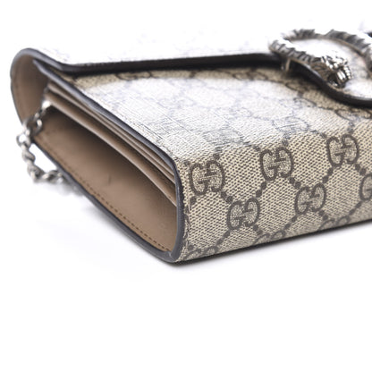Gucci GG Supreme Monogram Mini Dionysus Chain Wallet Beige Taupe 11 of 13