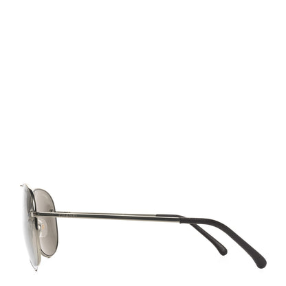 Chanel Metal Polarized CC Aviator Sunglasses 4189-T-Q Silver 3 of 7