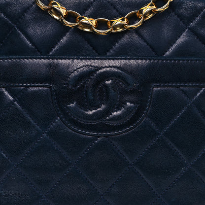 Chanel Lambskin Quilted CC Tassel Camera Case Navy 10 of 14