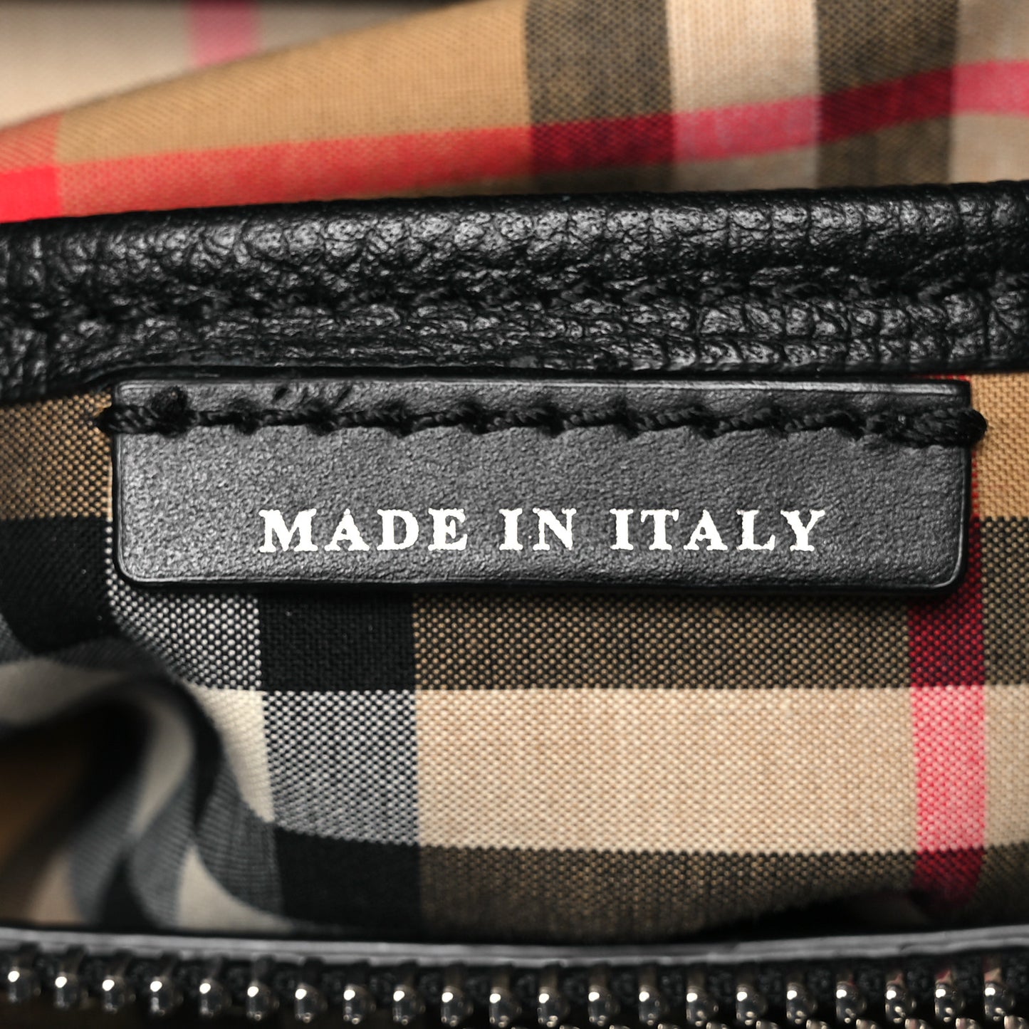 Derby Calfskin Vintage Check Medium Banner Tote Black