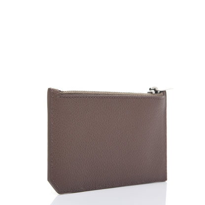 Saint Laurent Grained Calfskin 5 Fragments Zip Pouch Card Holder Taupe 3 of 11