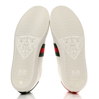 Gucci Calfskin Ayers Bee Embroidered Womens Ace Sneakers 41 White Green 5 of 9