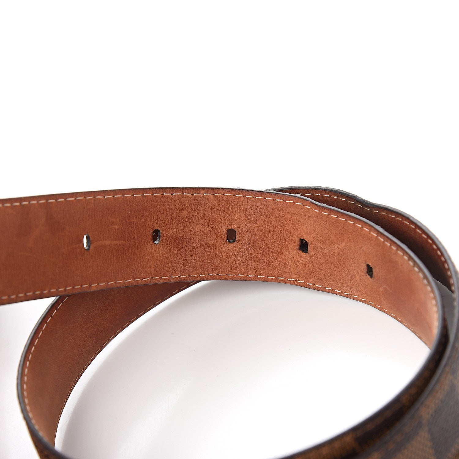 Louis Vuitton Damier Ebene 30mm Ellipse Belt 85 34 4 of 7