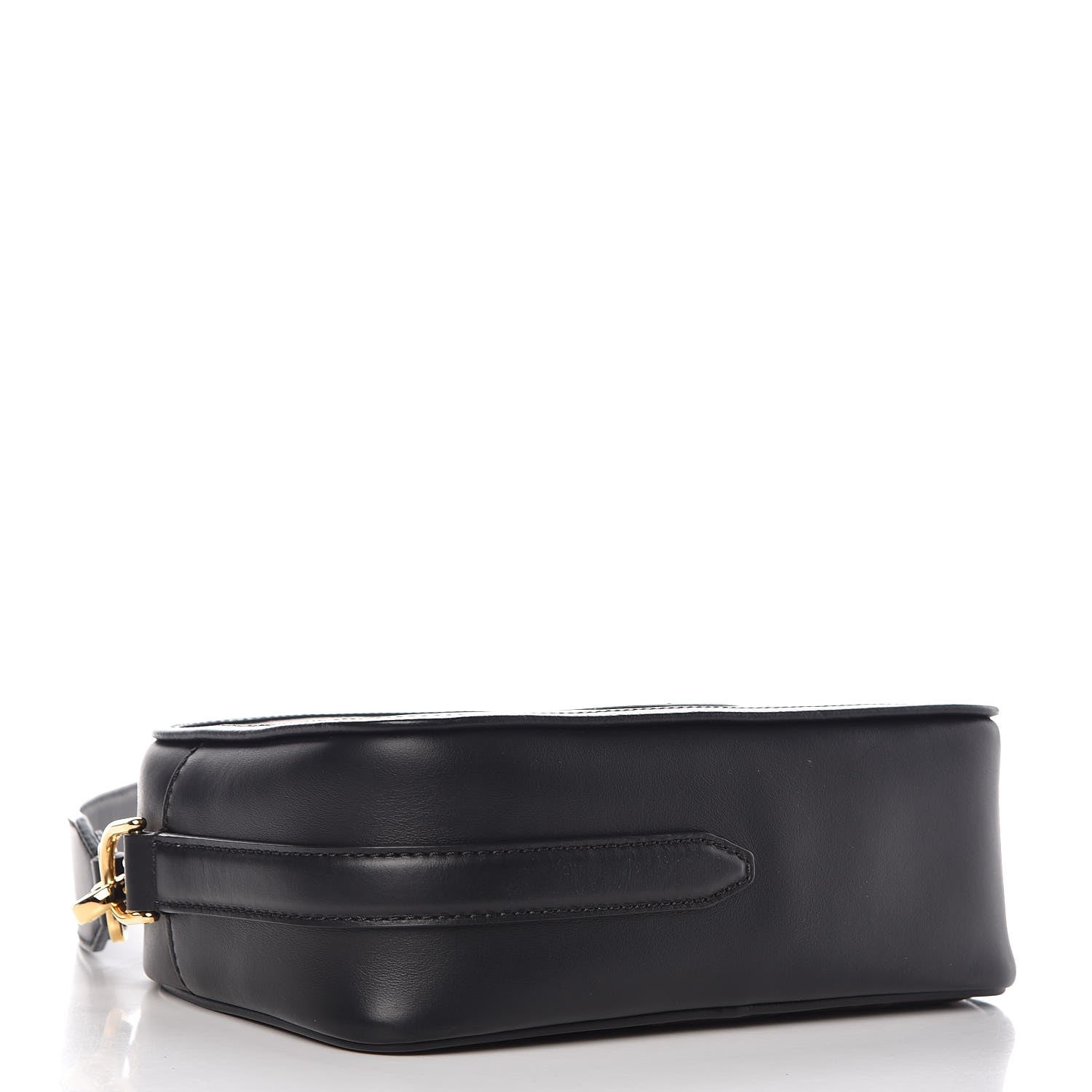 Fendi Glazed Fabric Vitello Century F is Fendi FF 1974 Stamp Patch Camera Case Mogano Panna Black 4 of 7