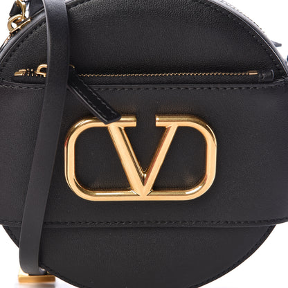 Valentino Garavani Calfskin VLogo Round Crossbody Bag Black 9 of 10