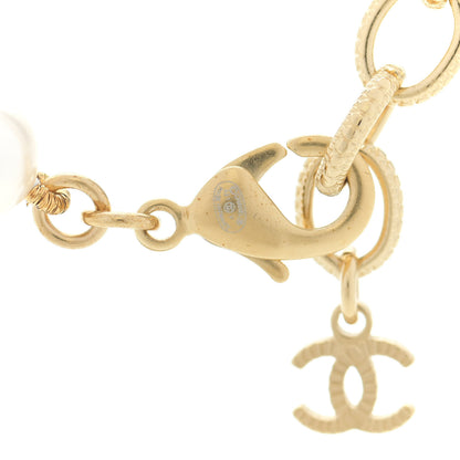 Chanel Pearl Crystal CC Short Necklace Gold 5 of 5