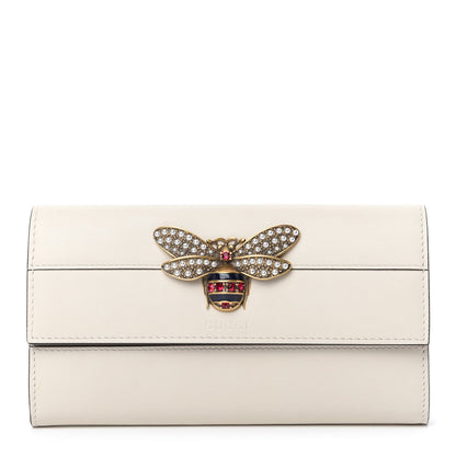 Gucci Calfskin Queen Margaret Flap Wallet White 1 of 7