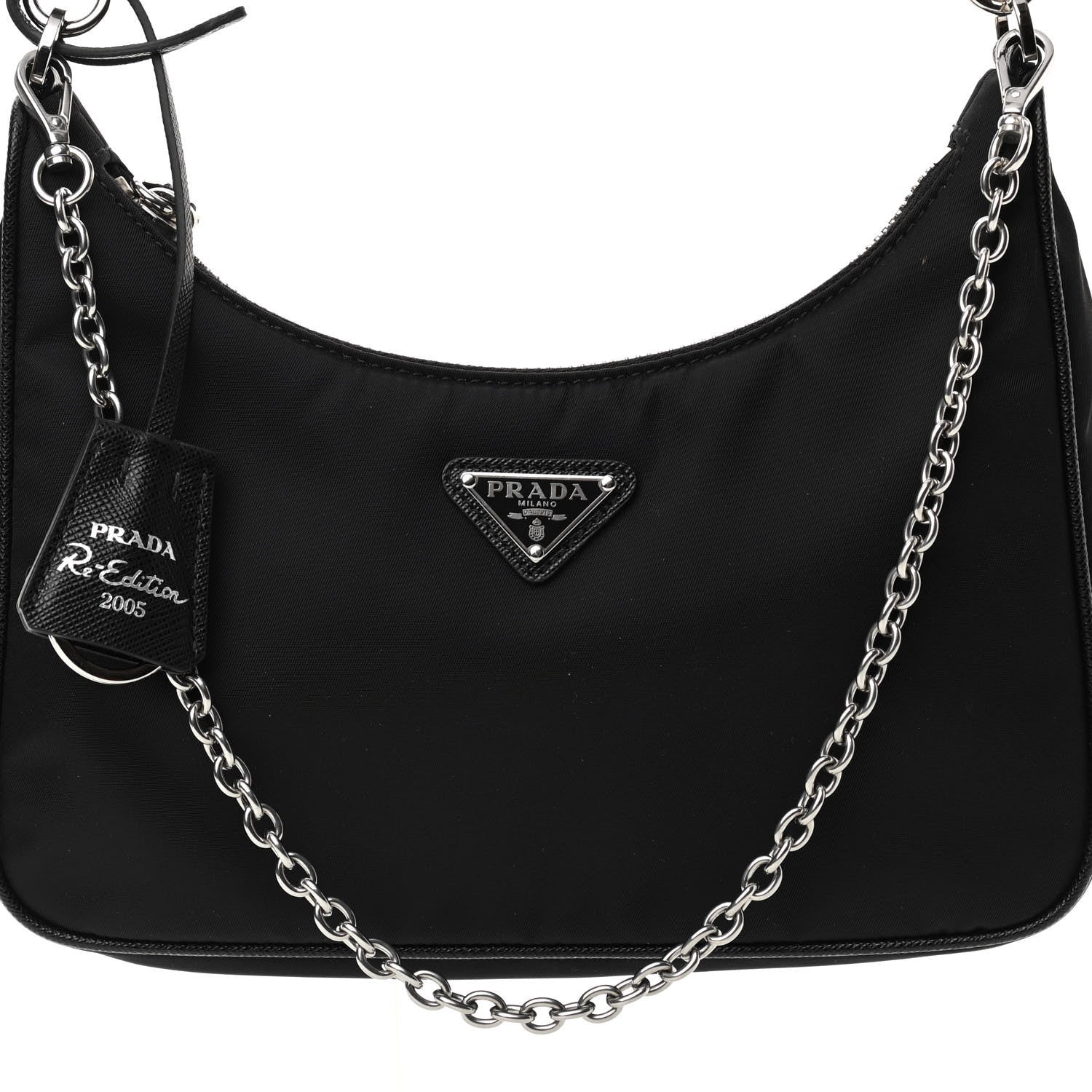 Prada Nylon Re-Edition 2005 Shoulder Bag Black 9 of 12