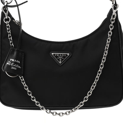 Prada Nylon Re-Edition 2005 Shoulder Bag Black 9 of 12