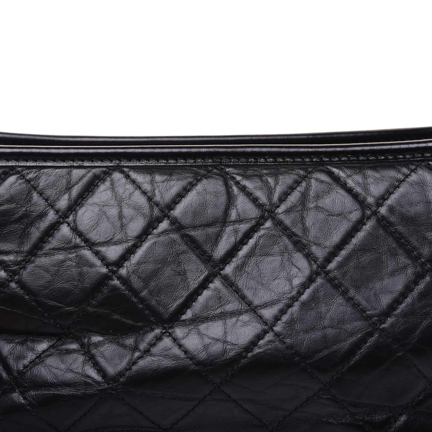 Aged Calfskin Quilted Medium Gabrielle Hobo Black