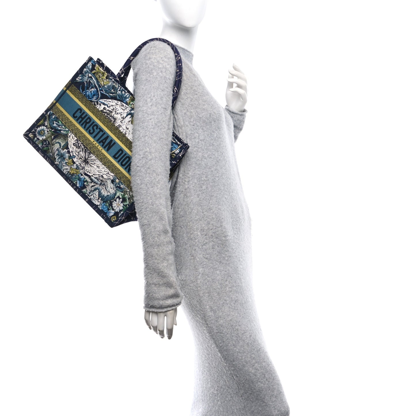 Canvas Embroidered Medium Zodiac Book Tote Blue Multicolor