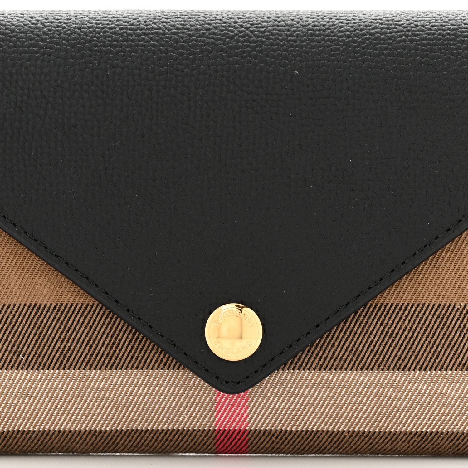 Burberry Calfskin House Check Hannah Wallet with Detachable Strap Black 8 of 11