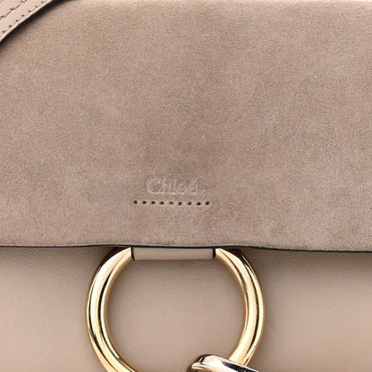 Chloe Suede Calfskin Small Faye Shoulder Bag Motty Grey 8 of 18