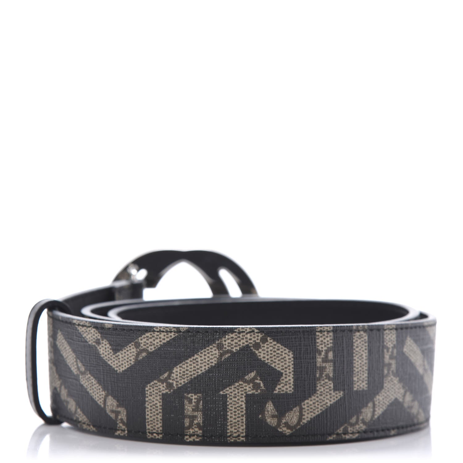 Gucci GG Supreme Monogram Caleido Interlocking G Belt 80 32 Black 2 of 5