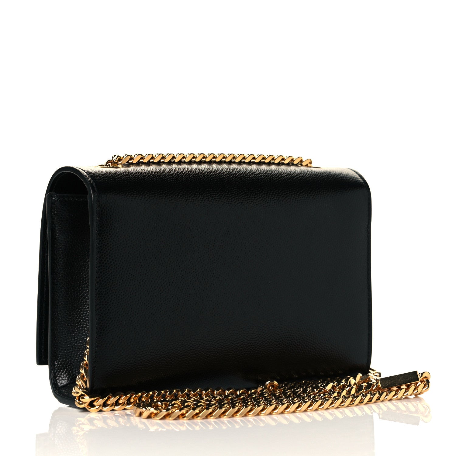 Saint Laurent Grain De Poudre Small Monogram Kate Satchel Black 3 of 8