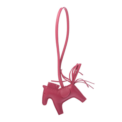 Hermes Milo Lambskin Grigri Rodeo Horse Bag Charm PM Rose Mexico 1 of 5