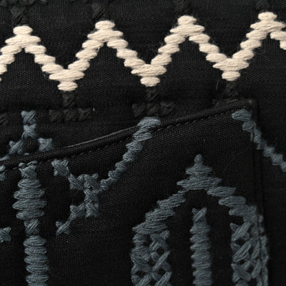 Chanel Jersey Embroidered Paris Dallas Flap Black 14 of 16