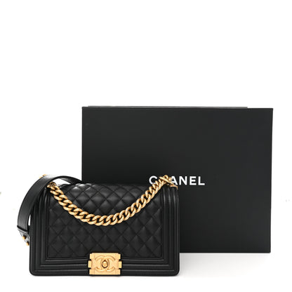 Chanel Caviar Quilted Medium Boy Flap Black 11 of 11