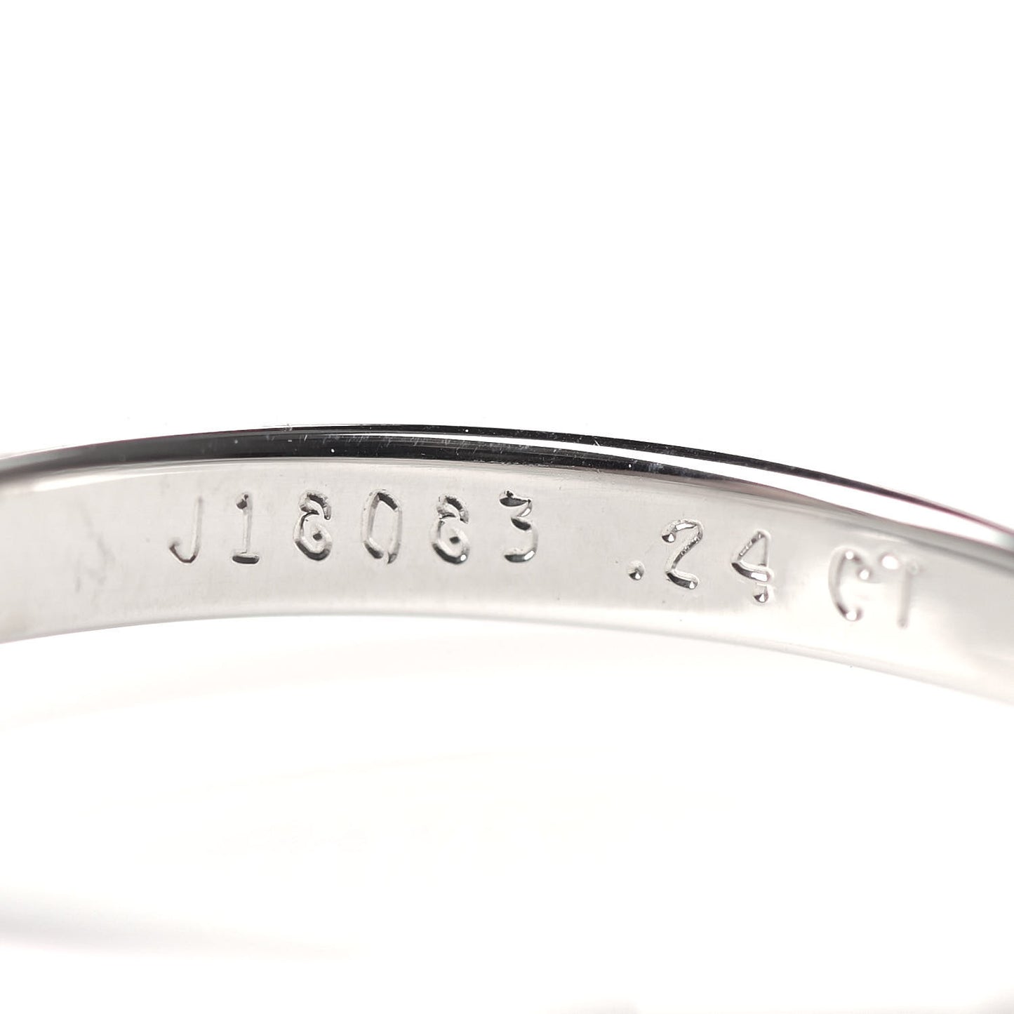 Platinum Diamond .24ct Solitaire Engagement Ring 51 5.75