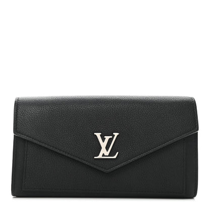 Louis Vuitton Soft Calfskin My Lockme Wallet Black 1 of 7
