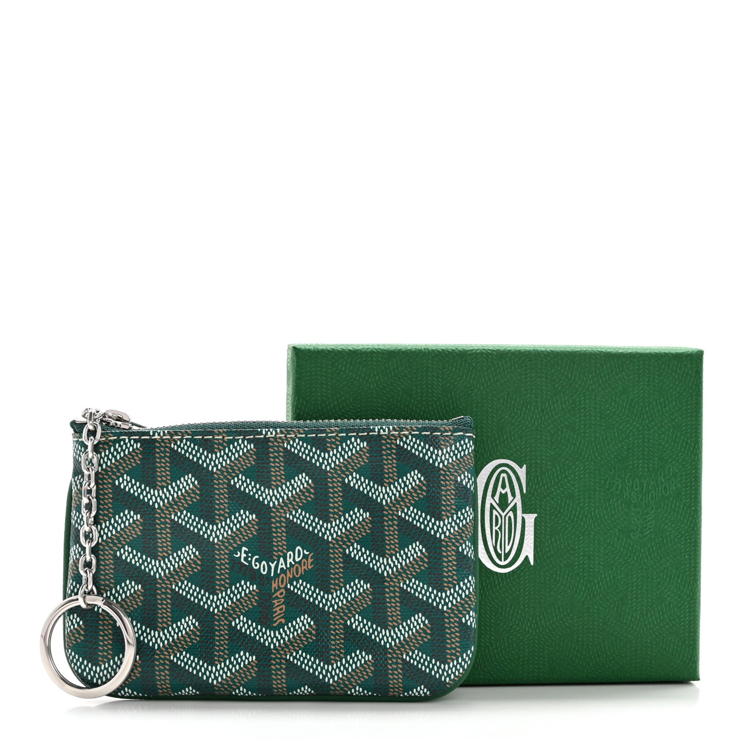 Goyardine Nano Senat Key Pouch Green