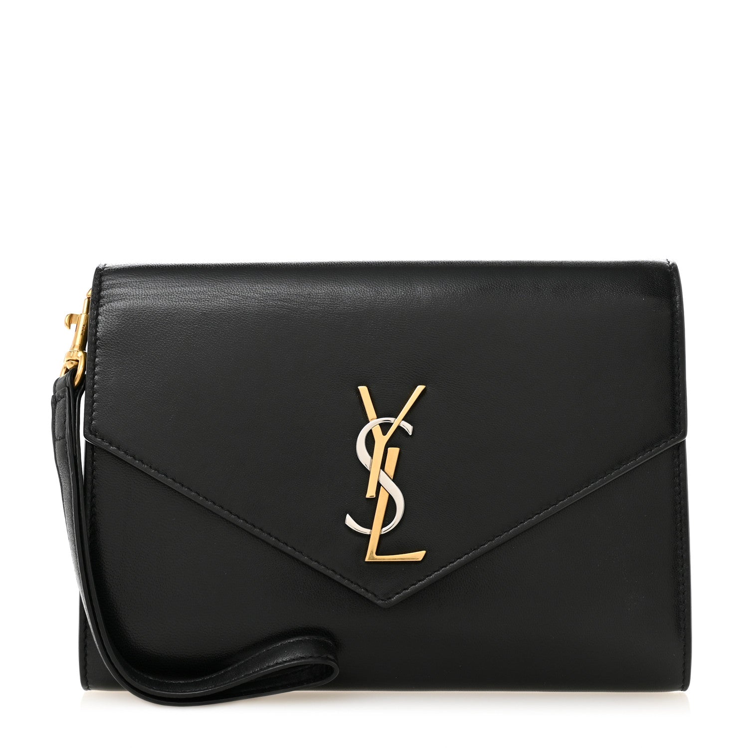 Saint Laurent Nappa Monogram Cassandre Flap Pouch Black 1 of 9