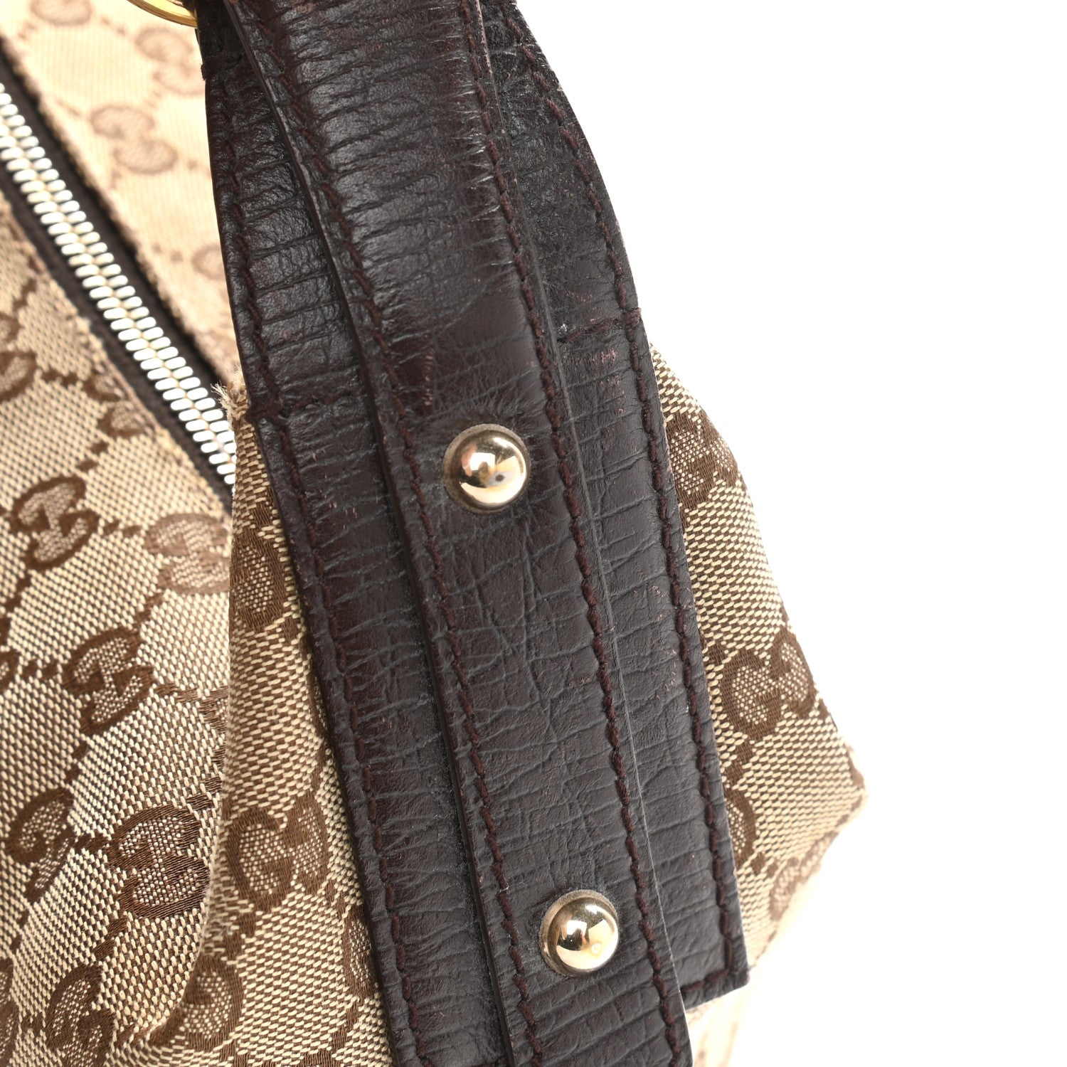 Gucci Monogram Medium Horsebit Chain Hobo Dark Brown 18 of 18