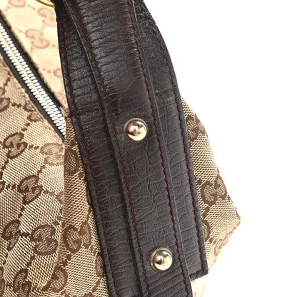 Gucci Monogram Medium Horsebit Chain Hobo Dark Brown 18 of 18