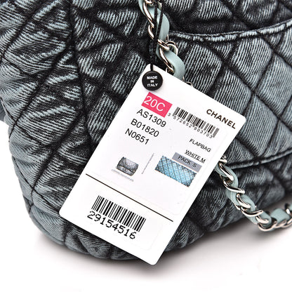 Chanel Denim Quilted Small Denimpression Flap Blue Black 10 of 11