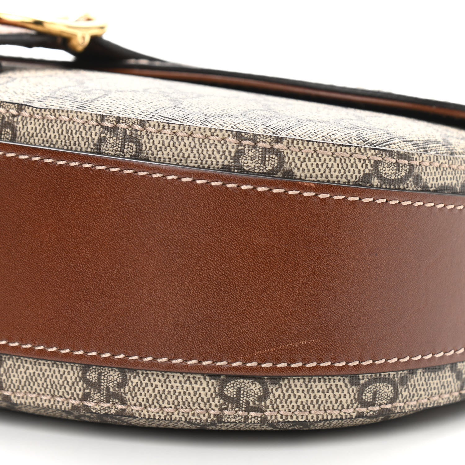 Gucci GG Supreme Monogram Small Messenger Shoulder Bag Beige Cuir 10 of 14