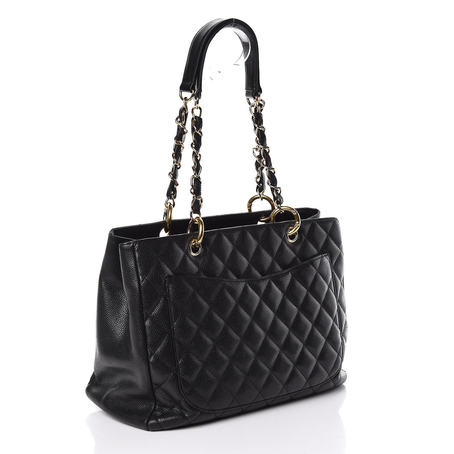 Caviar Quilted Grand Shopping Tote GST Black